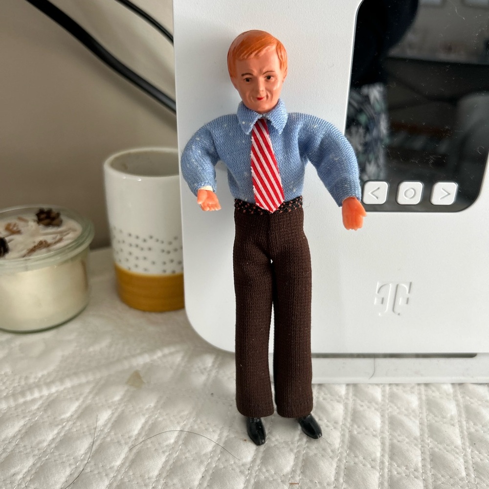 Vtg 1970s miniature Father doll